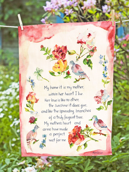 Mother's Poem Tea Towel - Multi