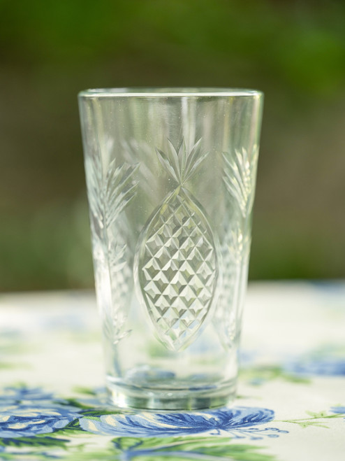 Pineapple Drinking Glass Set of 4 - Clear