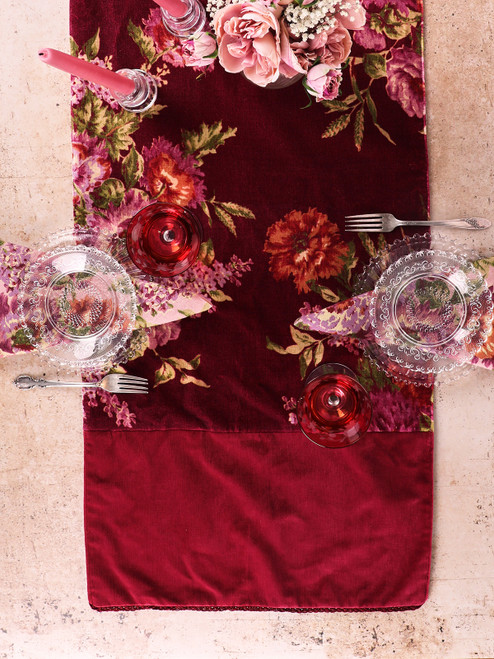 Bella Velvet Runner - Plum