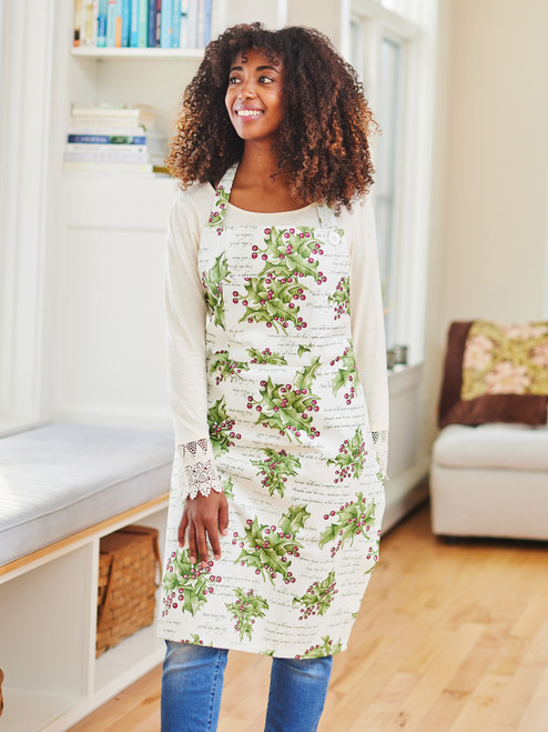 Holly Song Chef Apron - Ecru