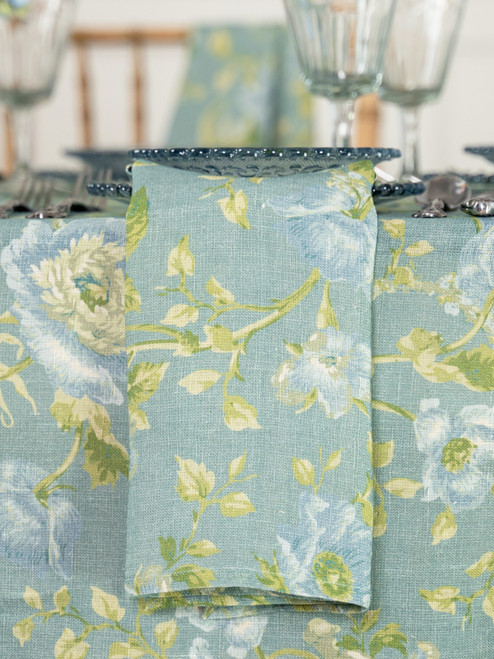 Lillian Linen Napkin Set of 4 - Mist