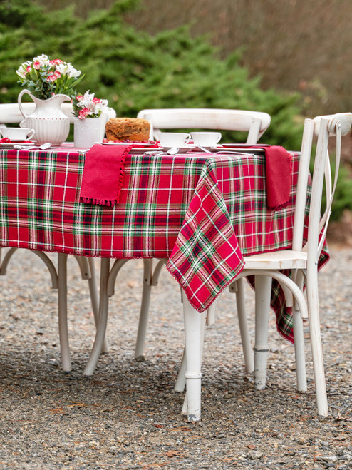 Tartan Plaid Tablecloth - Red
