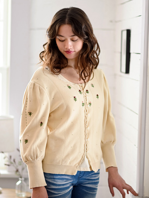 Rose Cottage Sweater - Ecru