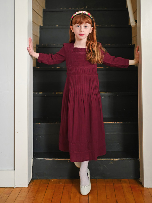 Bespoke Kids Dress - Crimson
