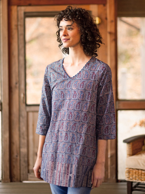 Indigo Caverns Tunic - Dark Indigo