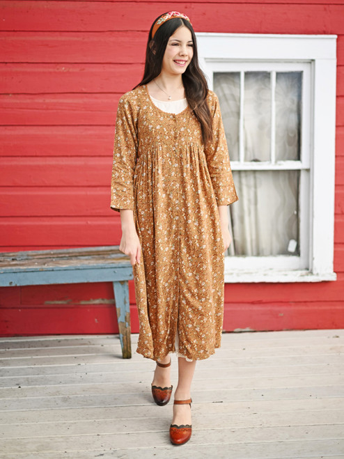Henrietta Young Adult Dress - Ochre