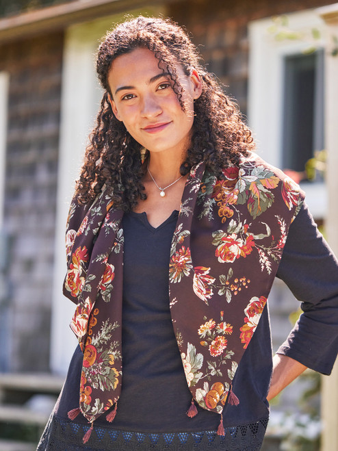 Bountiful Cornucopia Scarf - Brown