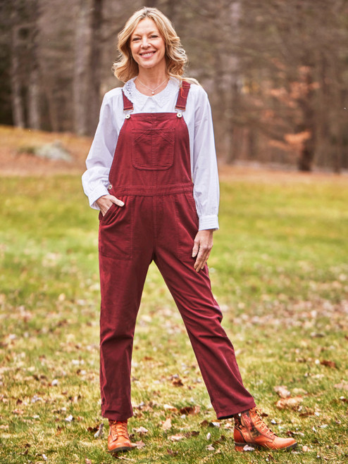 Corduroy Overall - Red