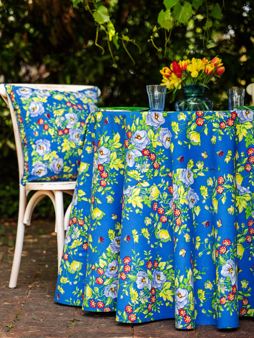 Penny's Patio Round Cloth - Blue