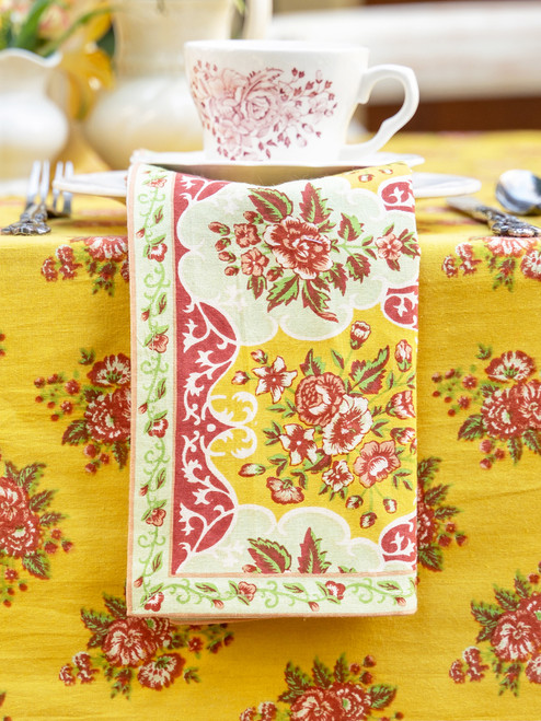 Antique Napkin Set of 4 - Gold