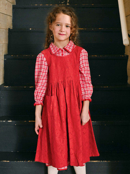 Cottage Kids Apron - Cranberry