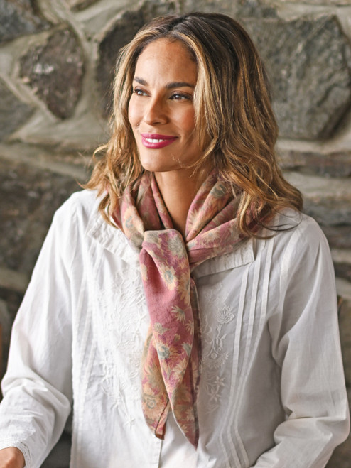 Marguerite Wool Scarf - Rust