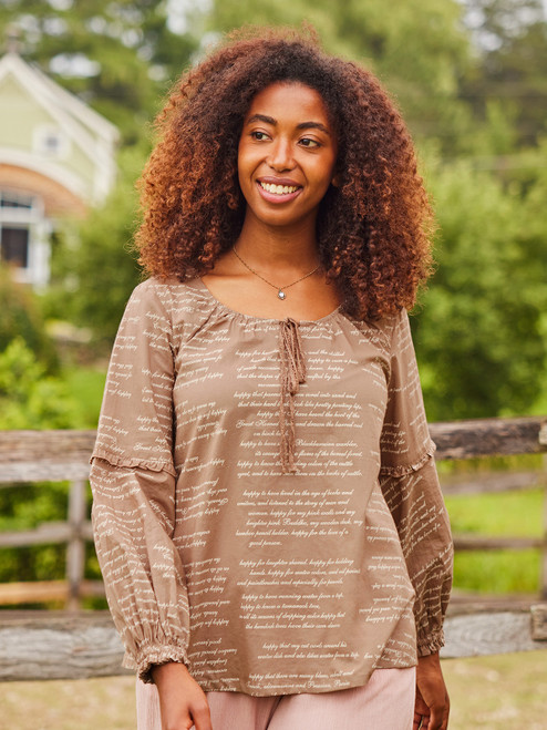 Notebook Blouse - Latte