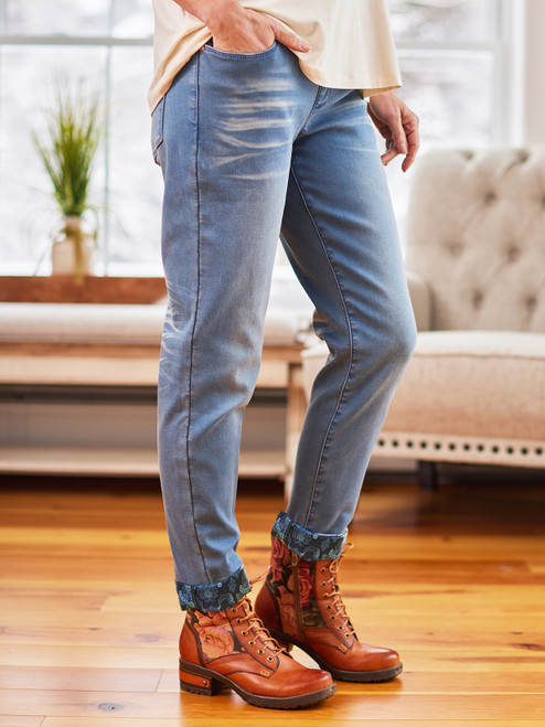 Cache Fleece Lined Denim Pant - Denim Navy