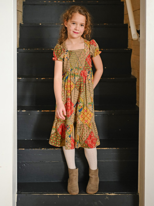 Maddie's Medley Kids Dress - Gold
