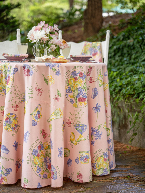 Tea Time Round Cloth - Pink