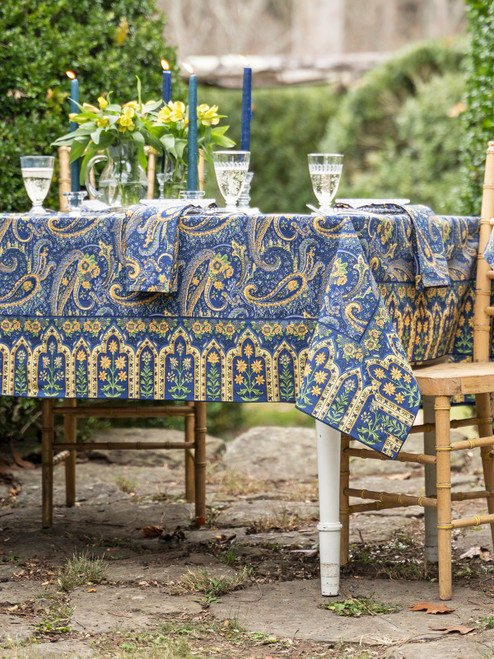 Jamavar Tablecloth - Navy