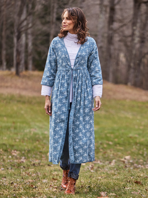 Eloise Duster Jacket - Smoke Blue