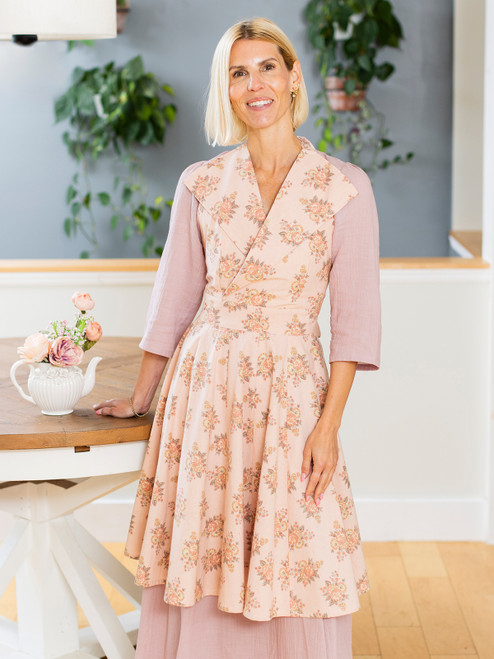 Antique Collar Apron - Rose