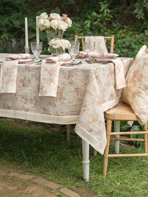 Chelsea Linen Tablecloth - Ecru