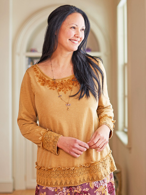 Maggie Sunwashed T-Shirt - Honey