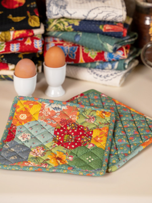 County Fair Patchwork Potholder Set of 2 - Multi