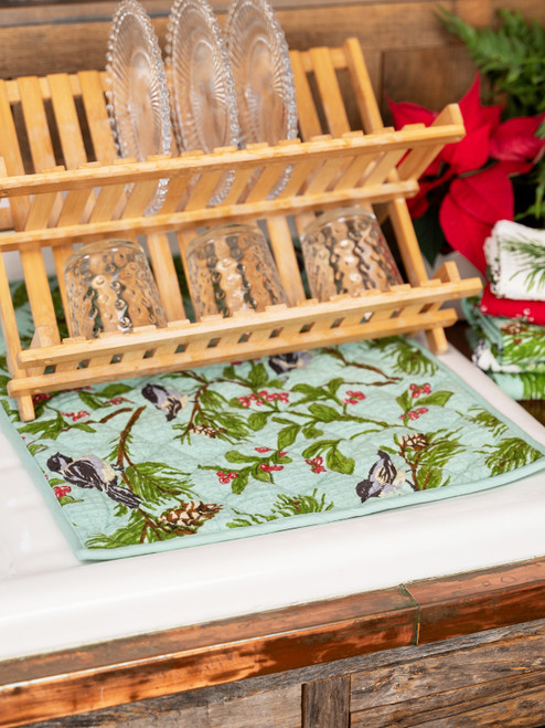 Chickadee Drying Mat - Winter Mint