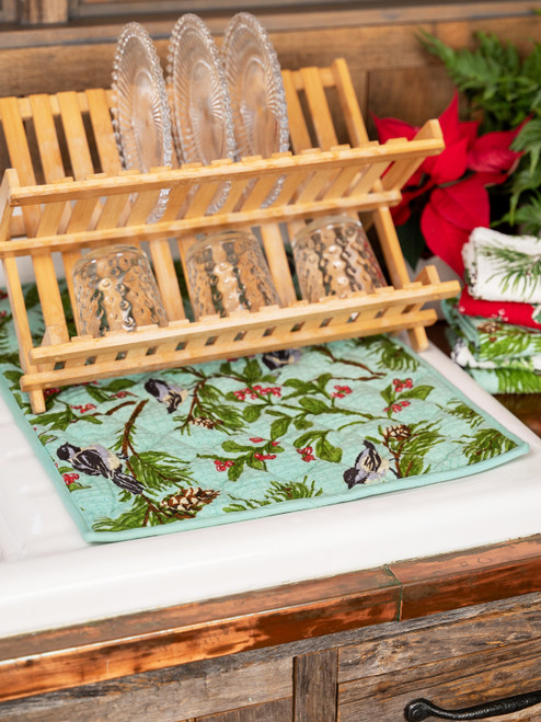 Chickadee Drying Mat - Winter Mint