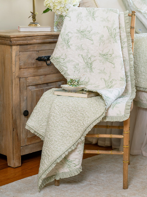 Lily of the Valley Throw - Sage