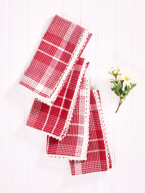 Lighthouse Napkin Set of 4 - Red