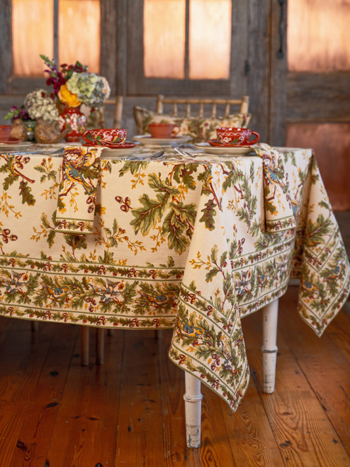 Whispering Oaks Tablecloth - Antique
