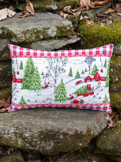 Yuletide Cushion with Filler - Ivory