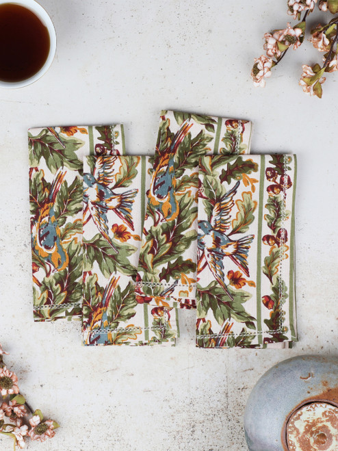 Whispering Oaks Luncheon Napkin Set of 4 - Antique