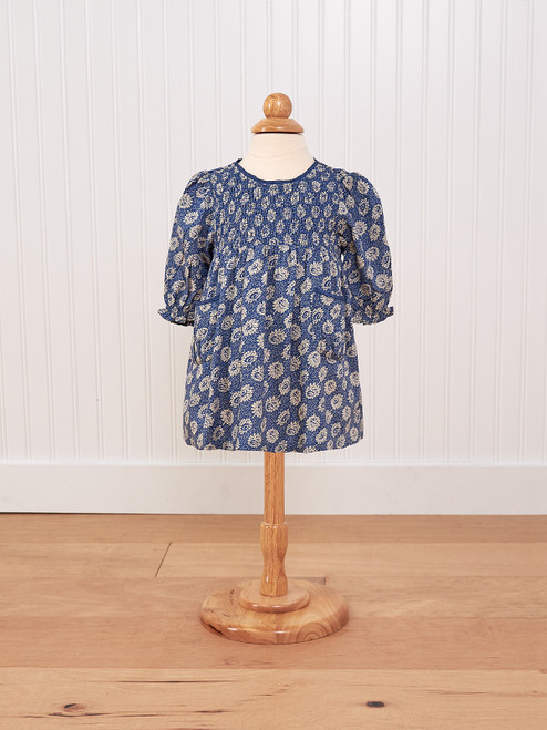 Gwennie Baby Dress - Tapestry Blue