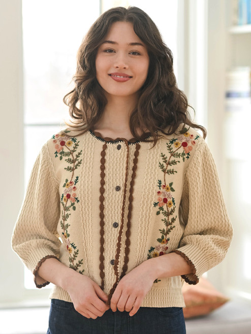Cottage Blossom Sweater - Antique