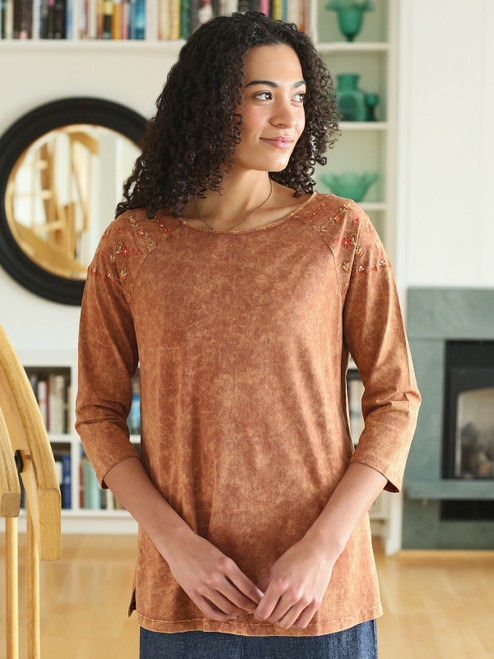 Tapestry Sunwashed T-Shirt - Brown