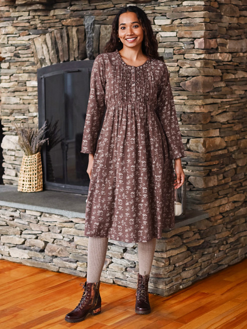 Magical Mushroom  Dress  - Brown