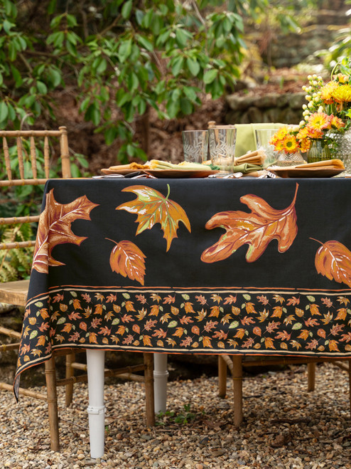 Fall is Here Tablecloth - Black