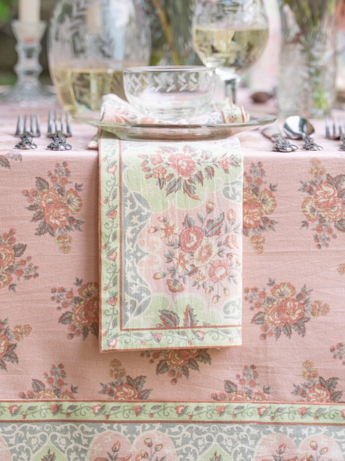 Antique Napkin Set of 4 - Rose