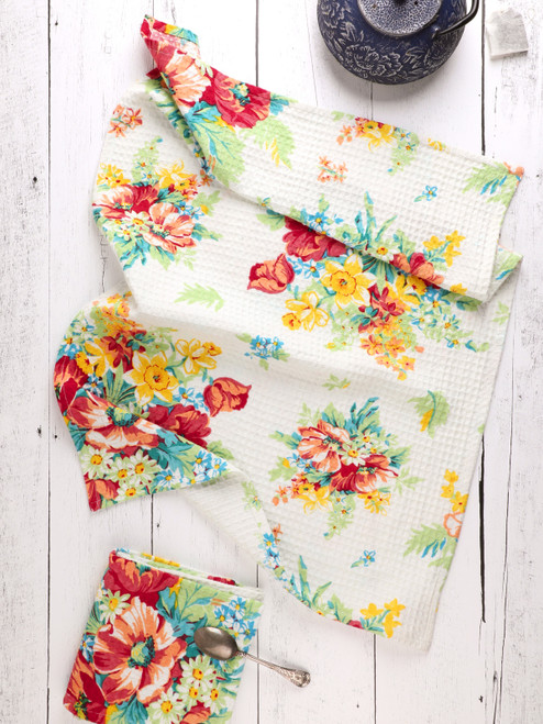 Charming Tea Towel Set of 2 - Soft White