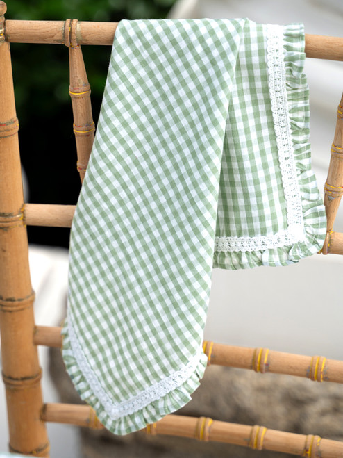 Cottage Gingham Luncheon Napkin Set of 4 - Sage