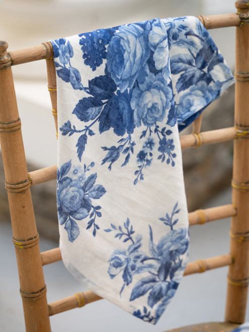 Cassandra Linen Napkin Set of 4 - Blue