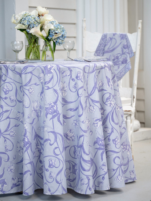 Ajmeer Round Cloth - Periwinkle