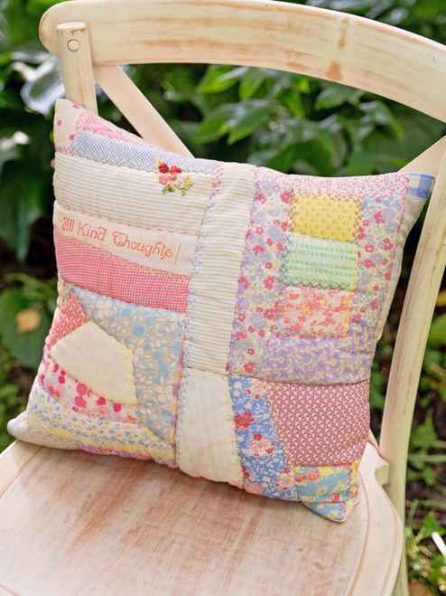 Scrapbook Patchwork Cushion Cover - Pastel