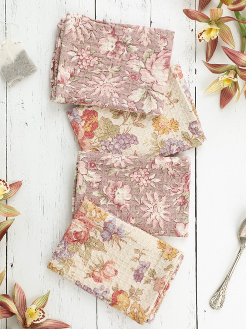Vintage Tiny Towel Bundle Set of 4 - Antique