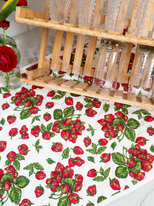 Love Strawberries Drying Mat - Soft White