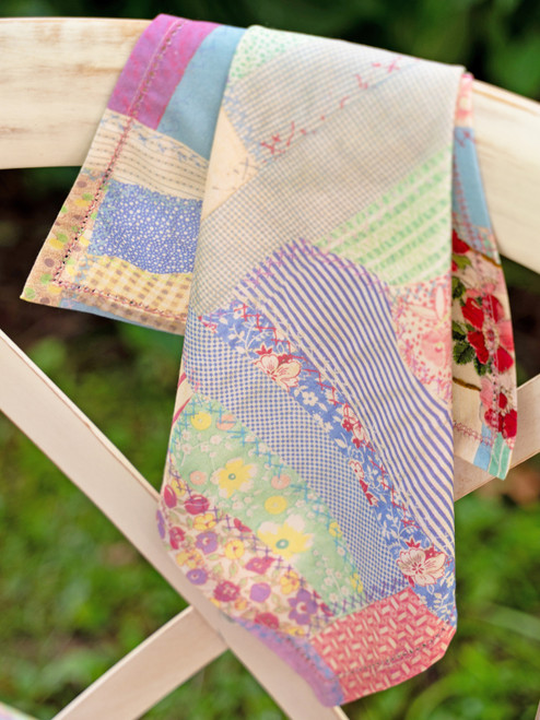 Scrapbook Patchwork Luncheon Napkin Set of 4 - Pastel