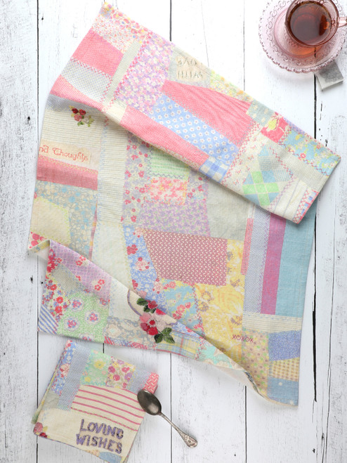 Scrapbook Patchwork Tea Towel Set of 2 - Pastel