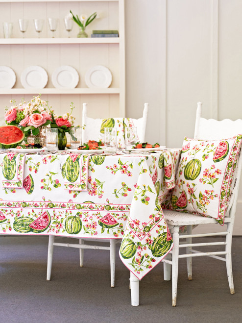 Sweet Watermelon Tablecloth - Soft White