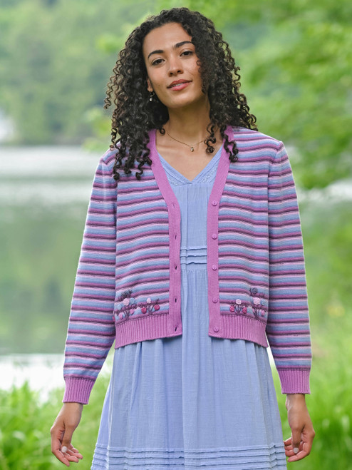 Matilda Cardigan - Lavender Multi